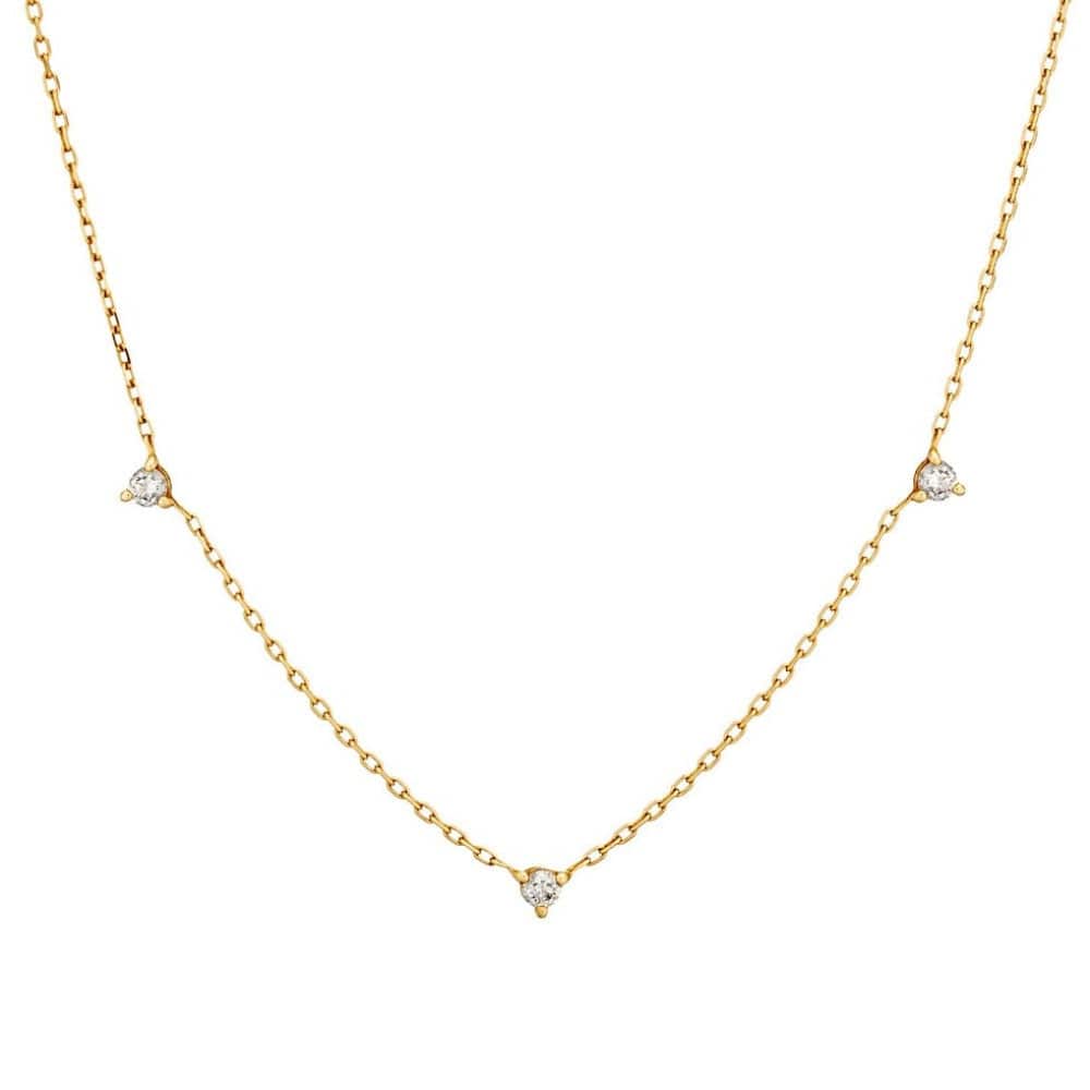 Diamond martini necklace
