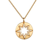 Loulerie diamond cut out star necklace