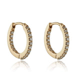 Loulerie 12mm diamond huggy hoops