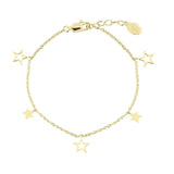 Gold star charm bracelet