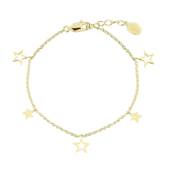 Gold star charm bracelet