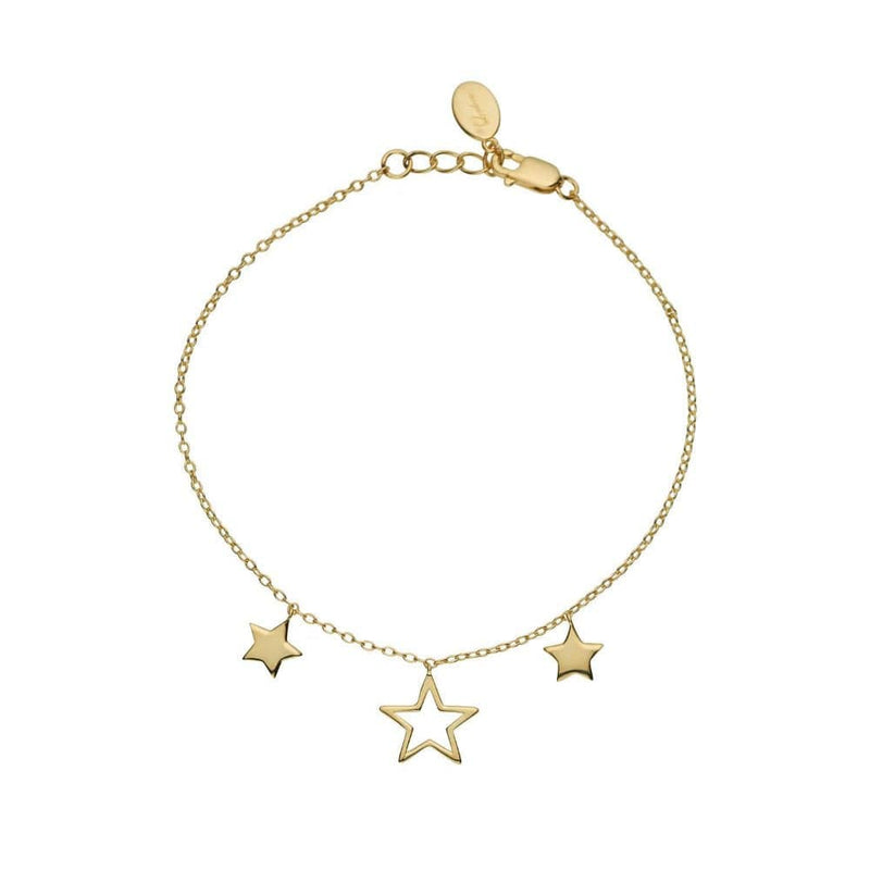 18kt gold plating bracelet with stars 