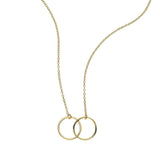 Gold interlinking circle necklace