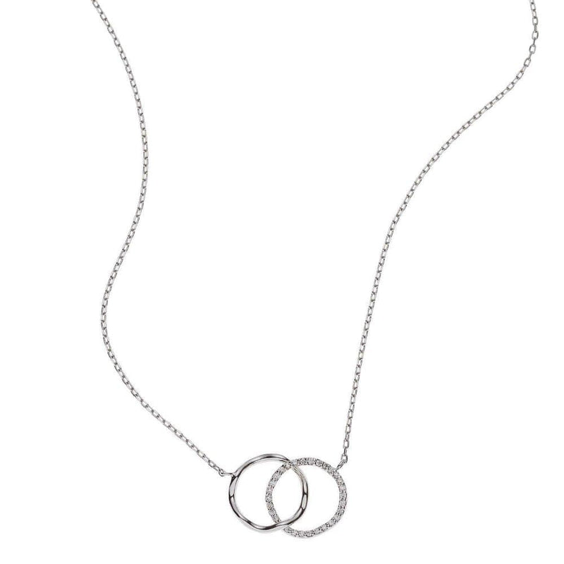 Loulerie diamond wave necklace in white gold