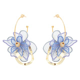 Shop Mignonne Gavigan Light Blue Lylah Hoop Earring | Product Image