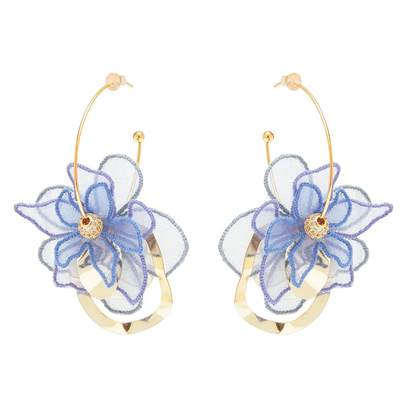 Shop Mignonne Gavigan Light Blue Lylah Hoop Earring | Product Image