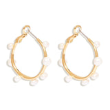 Mignonne Gavigan Mini Isla Pearl Hoop Earrings | Gold Plated |  Product Image