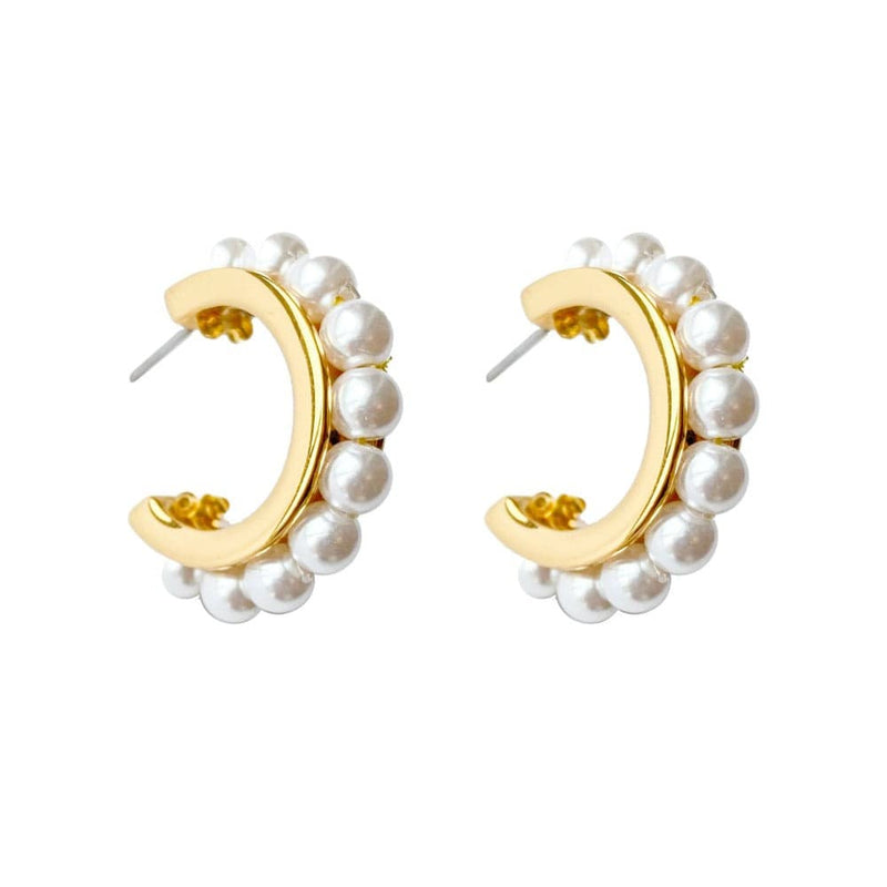 White pearl hoops