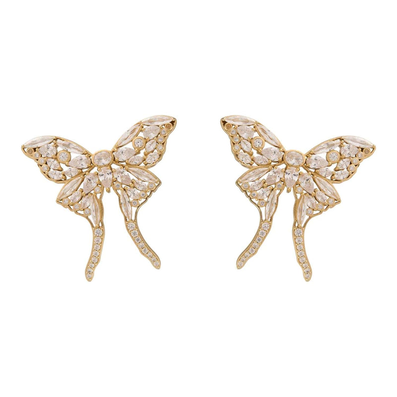 Crystal butterfly earrings