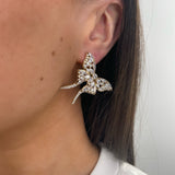 Crystal butterfly earrings