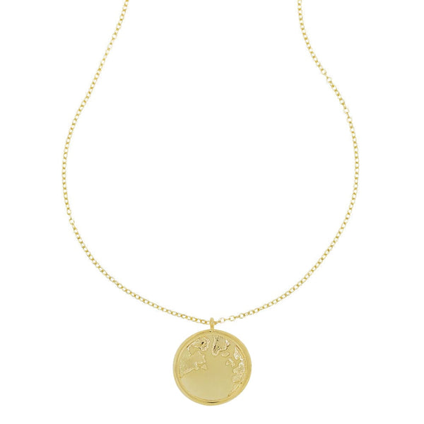 Retro Flame X Loulerie | The Liberty Necklace | Gold Plated Map Necklace Product Image