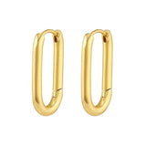 Gold Paperclip Hoops