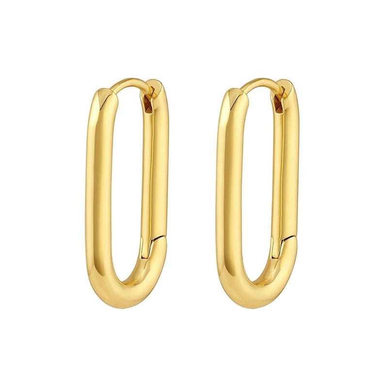 Gold Paperclip Hoops