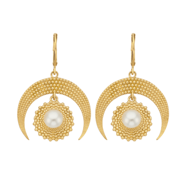 Shop Zoe & Morgan Selene Earrings | 22k gold plating | Product Image   