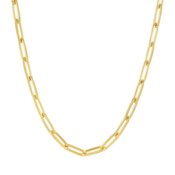 Gold plated link necklace