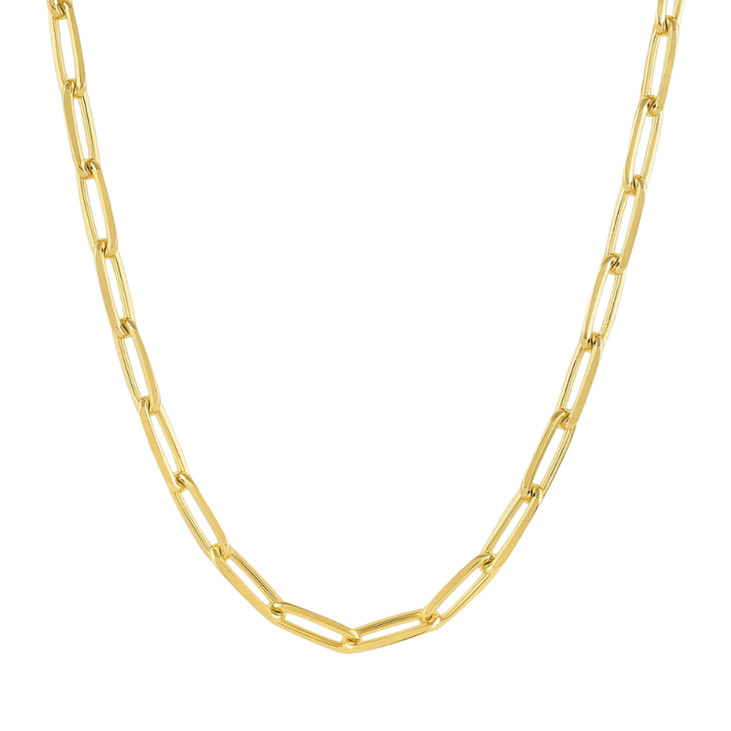 Gold plated link necklace