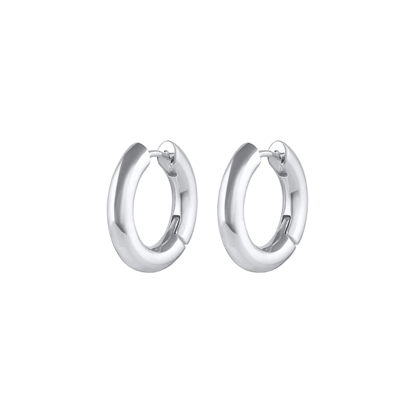 Silver plated hoops