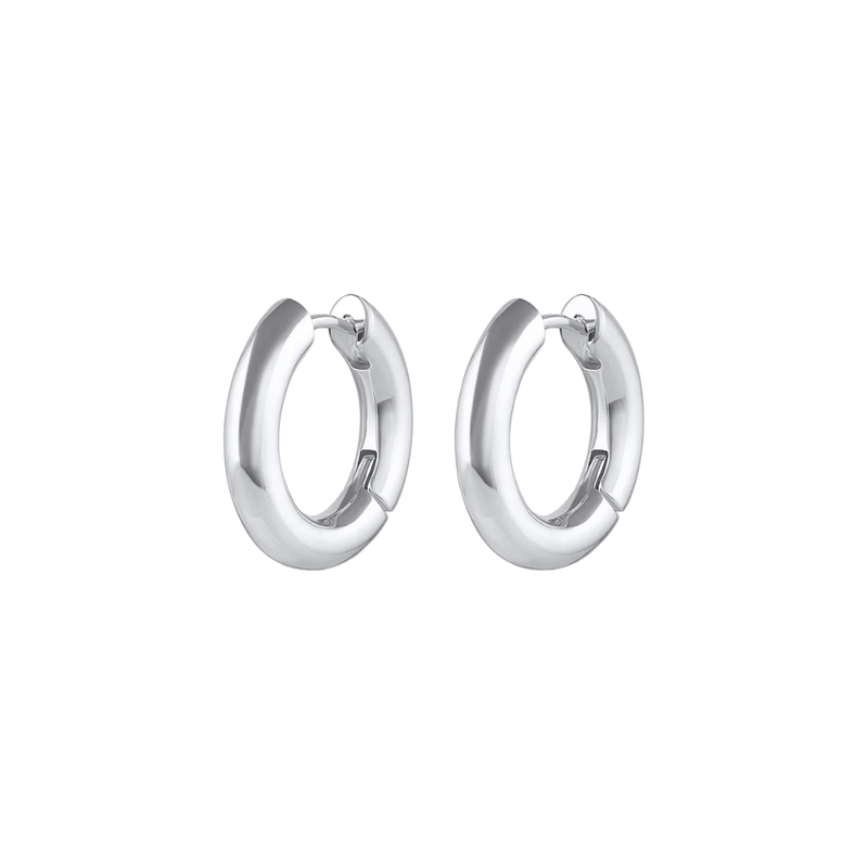 Silver plated hoops