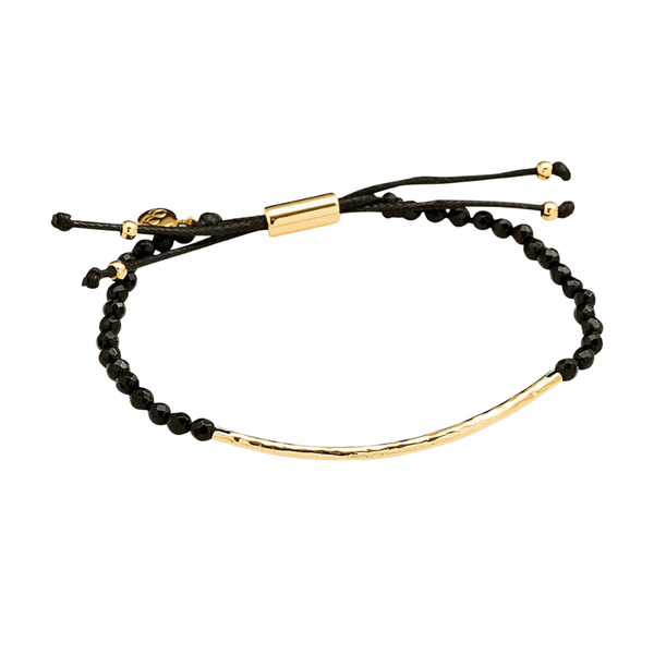 Gorjana Black Onyx Gemstone Bracelet (Protection) | 18k gold plating | Product Image