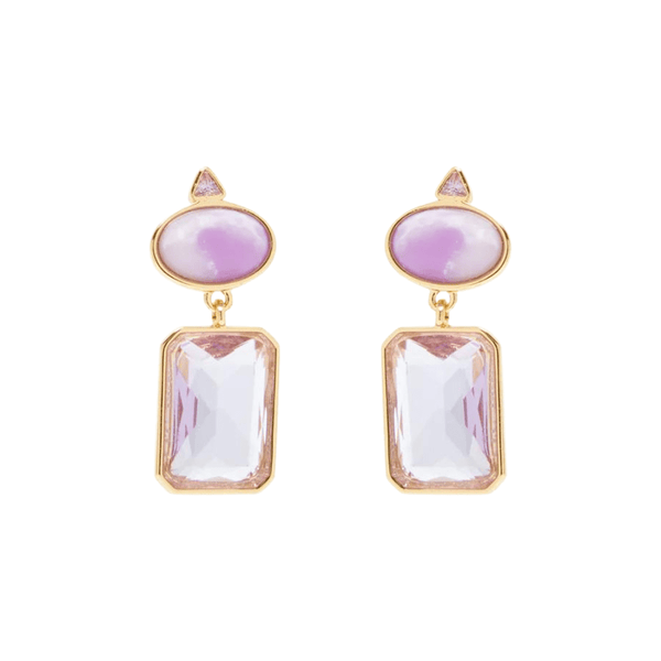 Shop Mignonne Gavigan Purple Lottie Earrings | 14k gold plating | Product Image