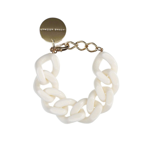 white chunky chain bracelet