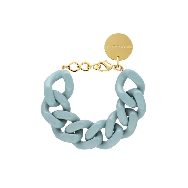 blue chunky chain bracelet