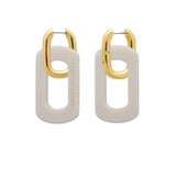 VANESSA BARONI OFF WHITE EDGE WITH GOLD EARRING
