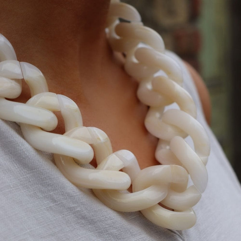 marble chunky chain necklace