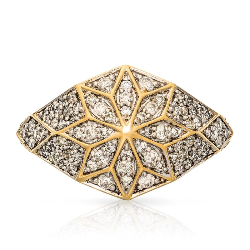 Zoe & Morgan Venus Star 9k Gold Diamond Ring 