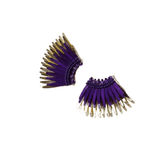 MIGNONNE GAVIGAN PURPLE GOLD MINI MADELINE EARRINGS