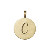 Loulerie 9K Gold Individual Initial Disc (11mm) With The Letter C Engraved