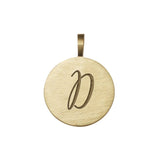 Loulerie 9K Gold Individual Initial Disc (11mm) With The Letter D Engraved