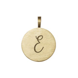 Loulerie 9K Gold Individual Initial Disc (11mm) With The Letter E Engraved