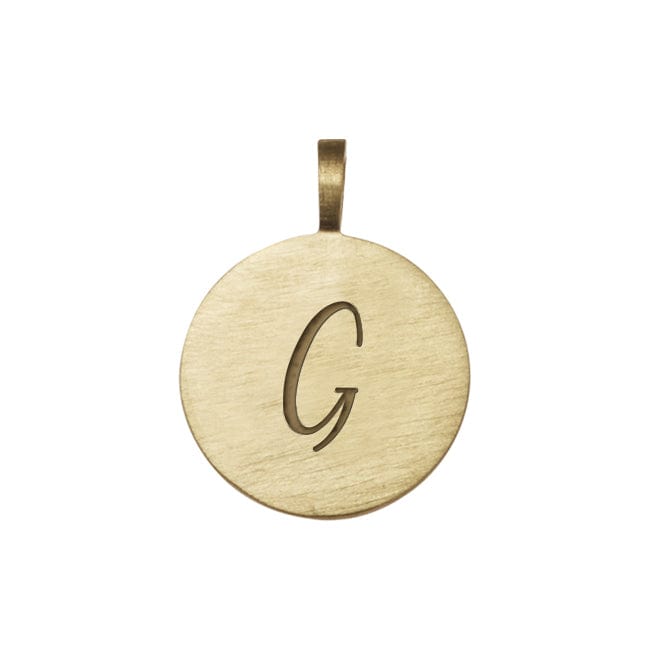 Loulerie 9k Gold Individual Initial Disc (11mm)