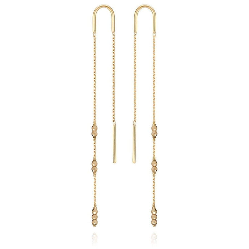 Perle de Lune Gold Bead Long Earrings | 18K Gold Plate | Long Earrings 