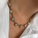 LULU FROST GOLD PEARL ELECTRA RIVIERA NECKLACE