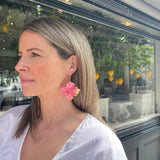 WINK LARGE PINK COLOUR THERAPY EARRINGS