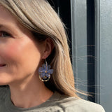 Shop Mignonne Gavigan Light Blue Lylah Hoop Earring | Close Up Image 